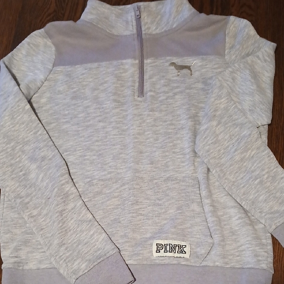 PINK Victoria's Secret Light Gray Pullover - Picture 1 of 5